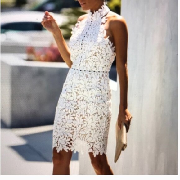 Vici Dresses & Skirts - Vici Bride’s Bouquet Lace Halter Dress Size Large